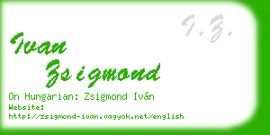 ivan zsigmond business card